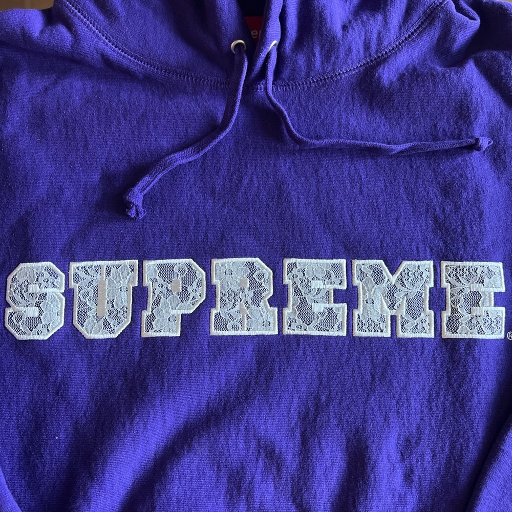 Supreme Hoodie Purple Size M - Picture 7 of 12
